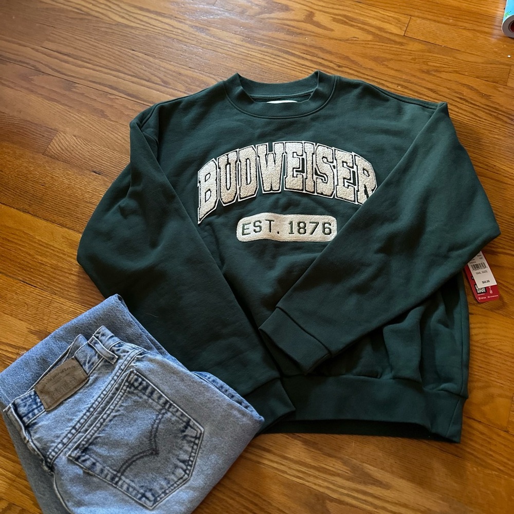 Budweiser Green Men's Sweater